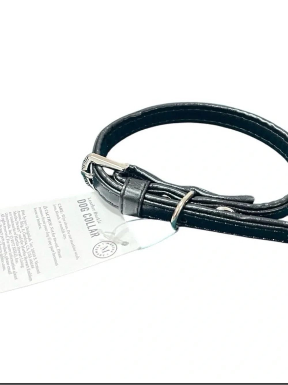 MS Vegan Leather Buckle Dog/Cat Collar Tan